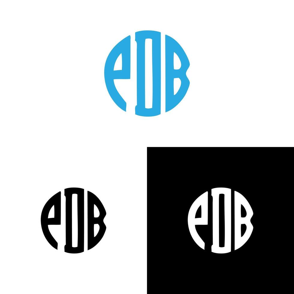 letter logo EOB, monogram logo vector