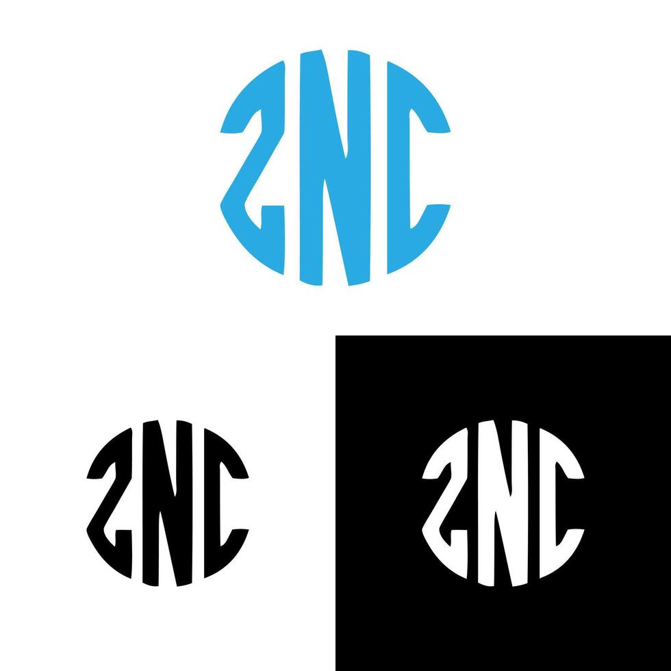 letter logo ZNC, monogram logo vector