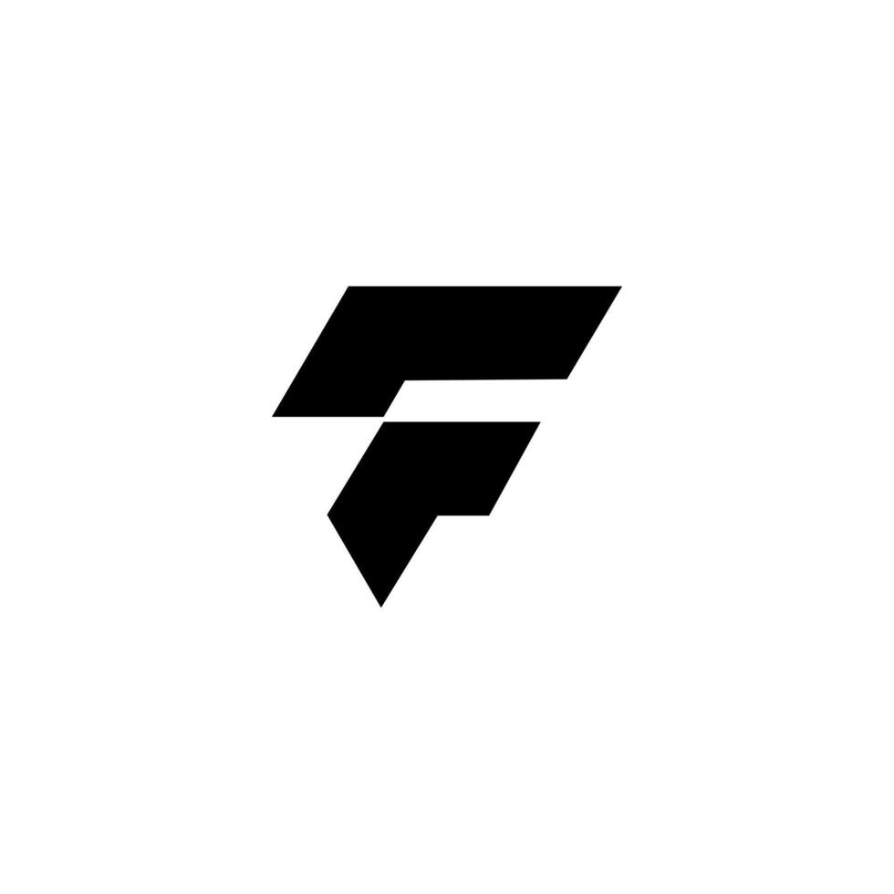 simple F letter logo design vector