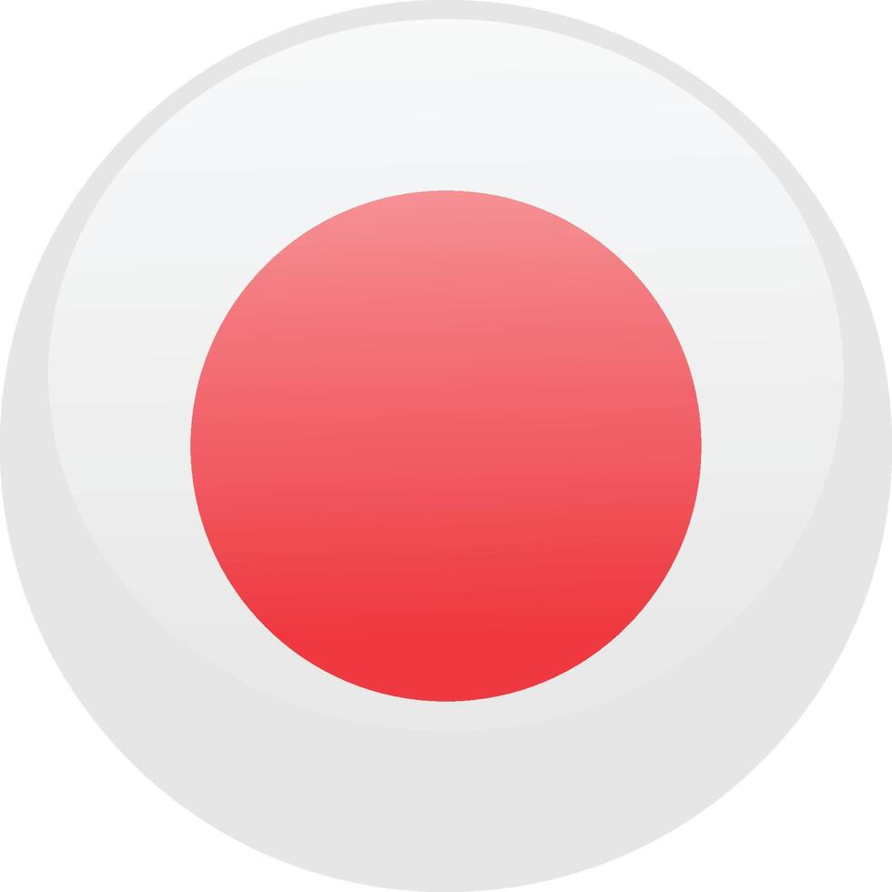 Flag of Japan Country. Transparent background vector