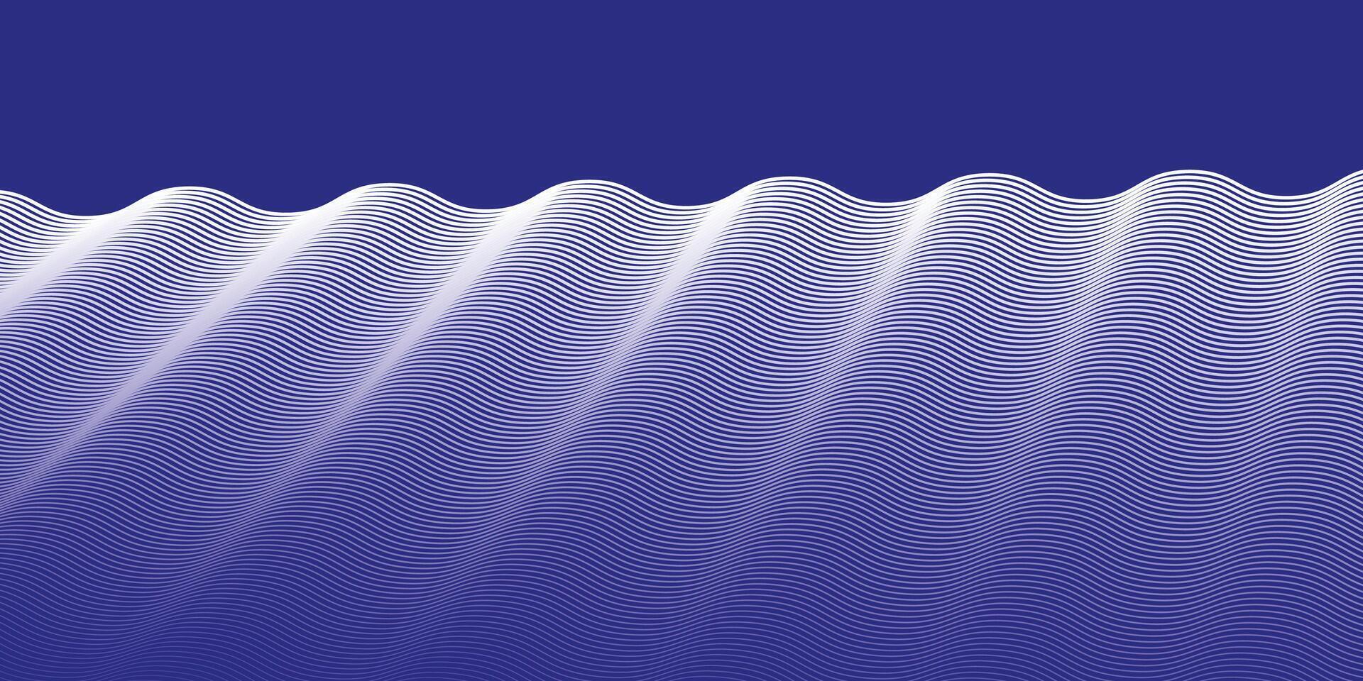 Abstract background with wave lines. Digital modern concept. illustration. vector