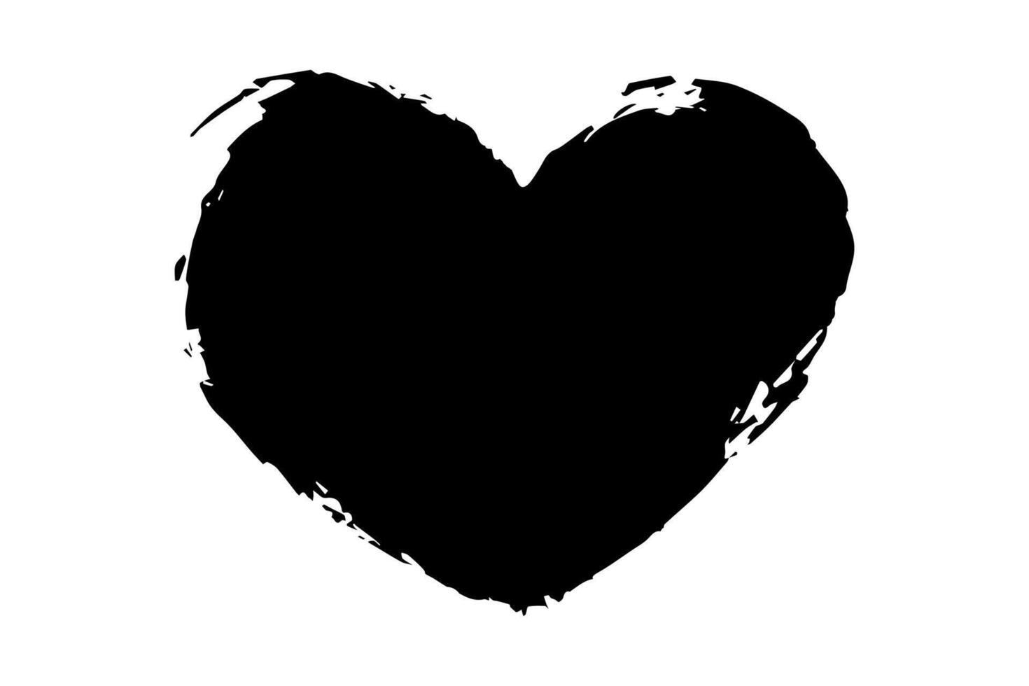 Simple hand drawn heart drawing illustration Scribble heart doodle Love clipart vector