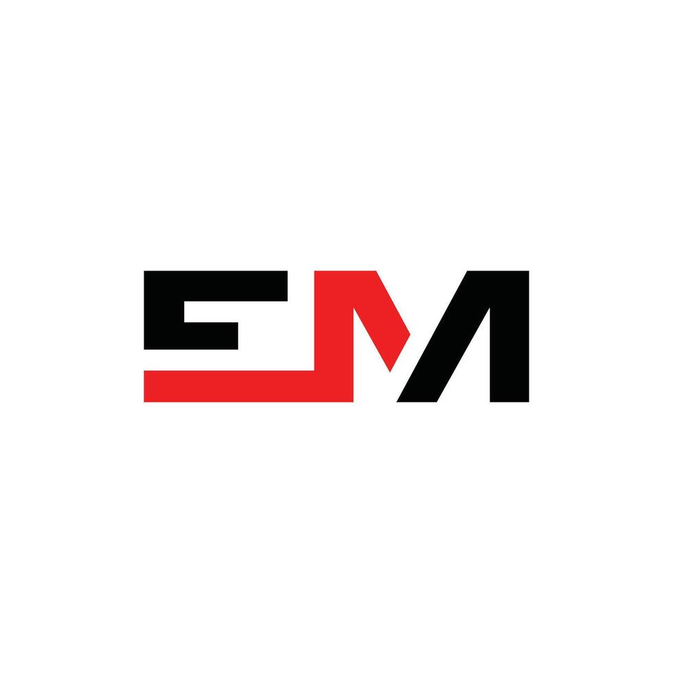 Letter EM Monogram Geometric Business Icon Creative Design Template Logo vector