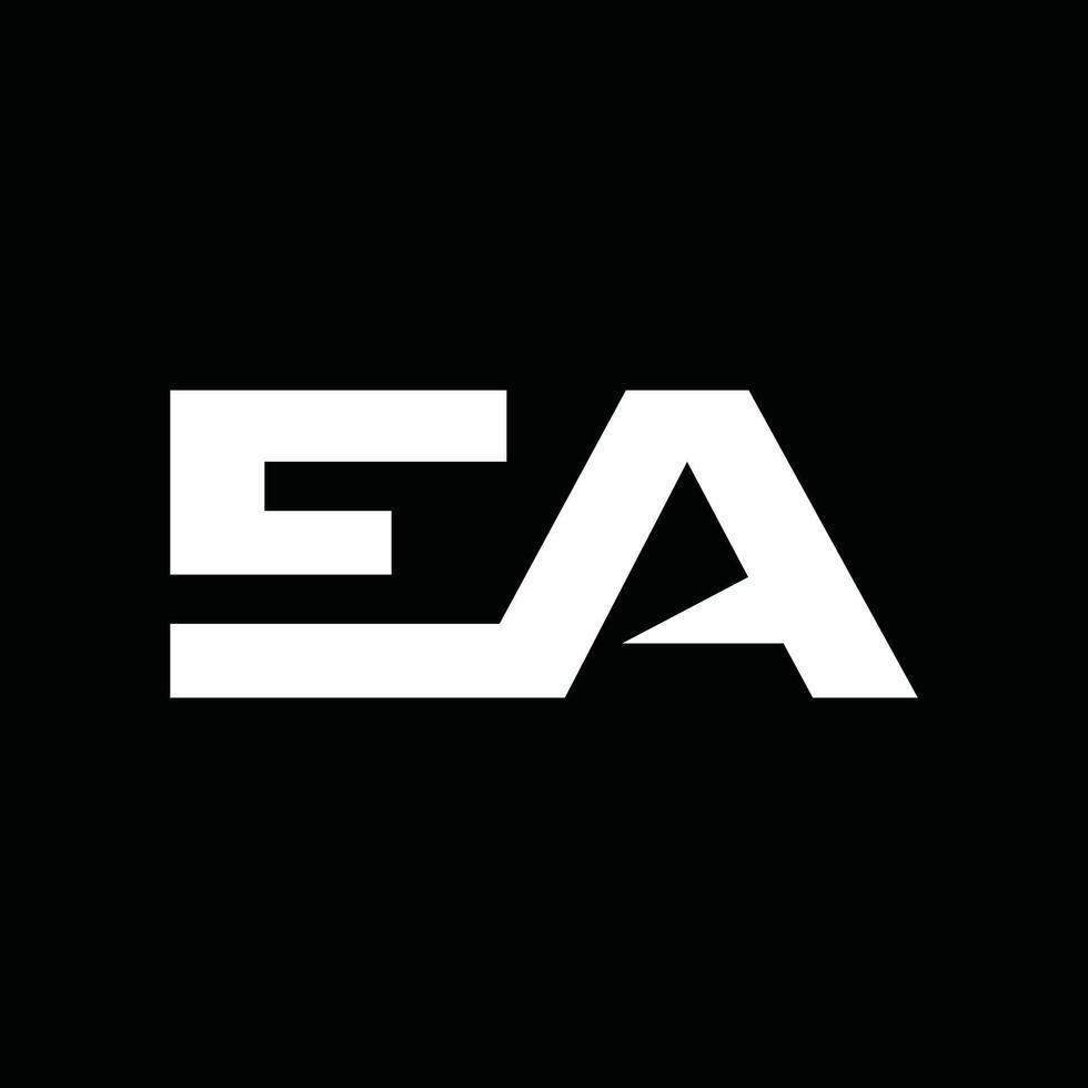 Letter EA Monogram Geometric Simple Business Icon Creative Design Logo vector