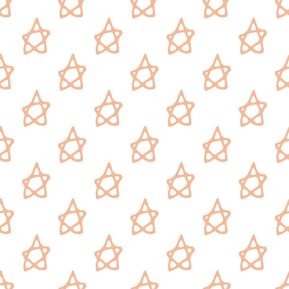 Seamless pattern with cute stars doodle for decorative print, wrapping paper, greeting cards, wallpaper and fabric vector
