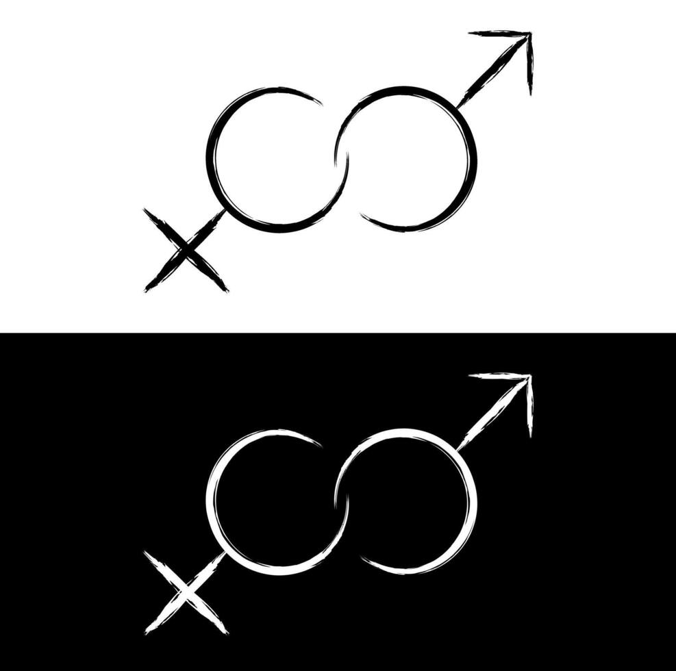 género línea icono ilustración diseño vector
