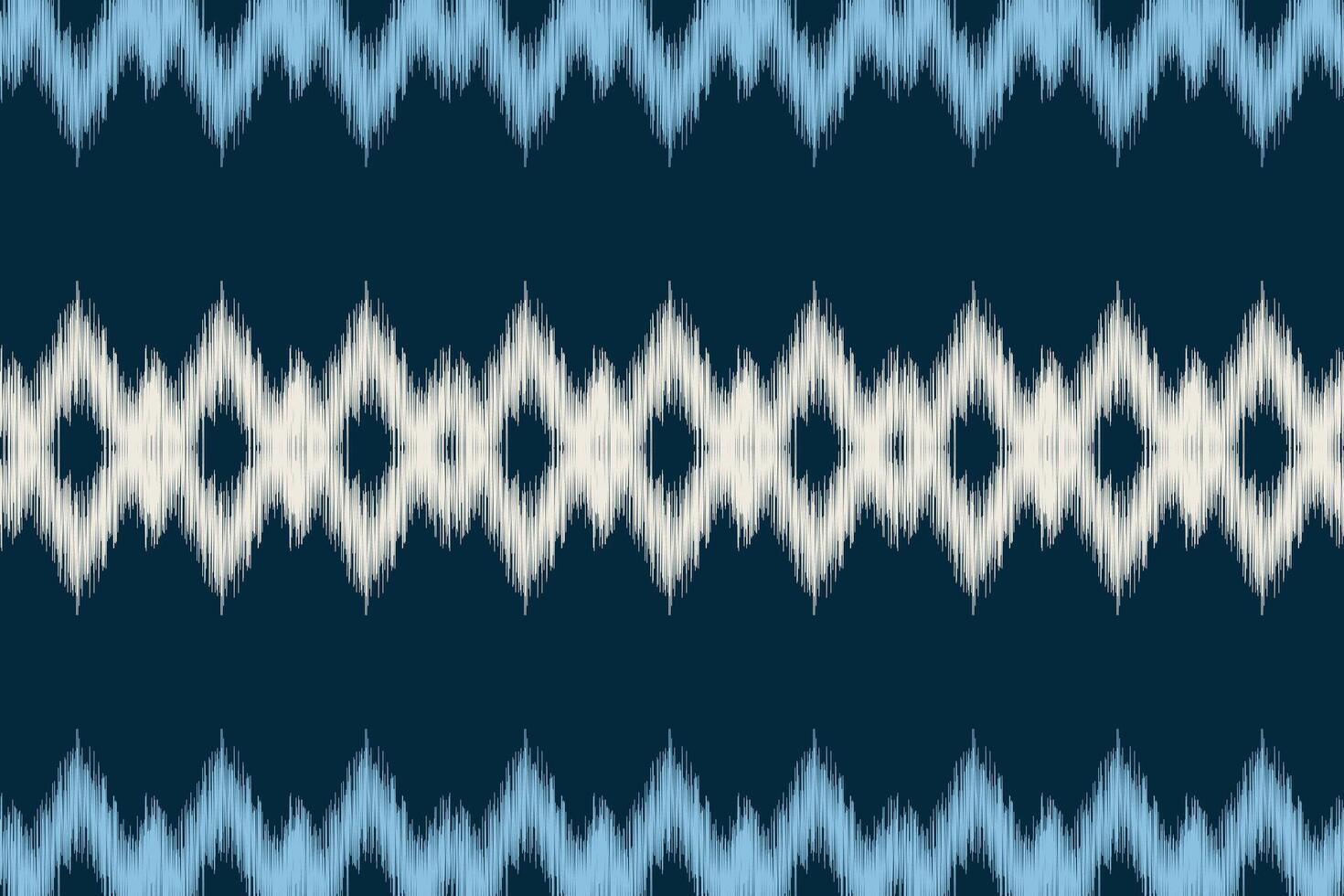 Traditional Ethnic ikat motif fabric pattern geometric style.African Ikat embroidery Ethnic oriental pattern blue background wallpaper. Abstract.Texture,decoration. vector