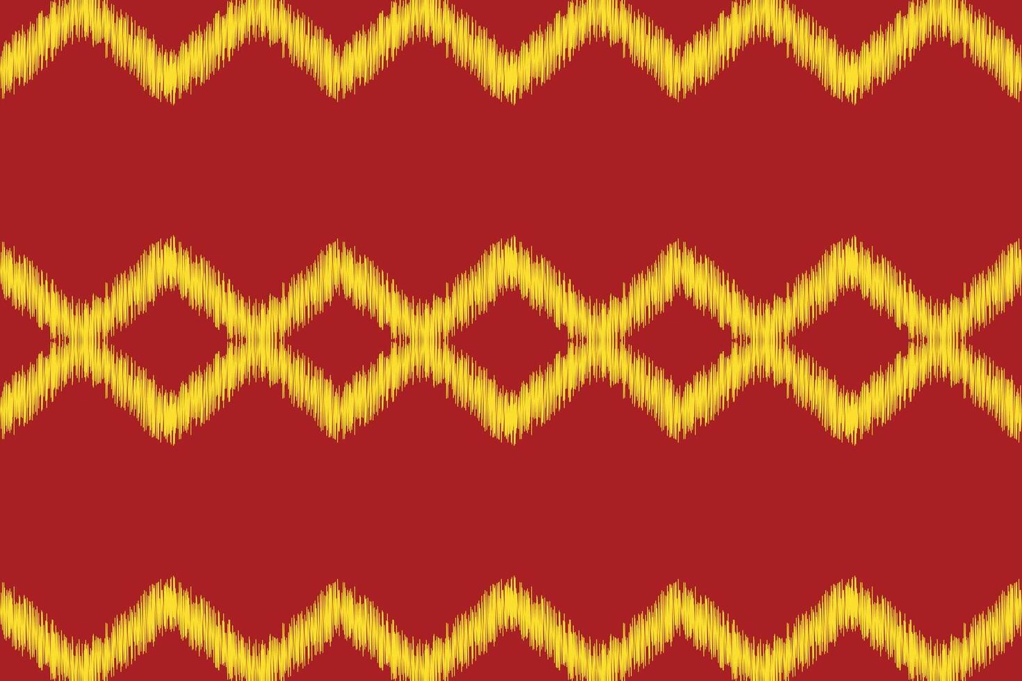Traditional Ethnic ikat motif fabric geometric style.African Ikat embroidery Ethnic oriental pattern red background wallpaper abstract. vector