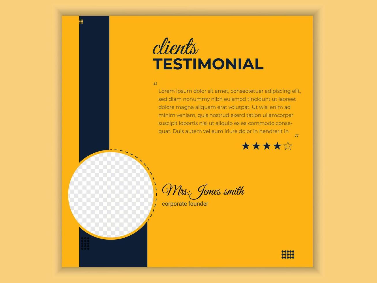 business client testimonial design vector