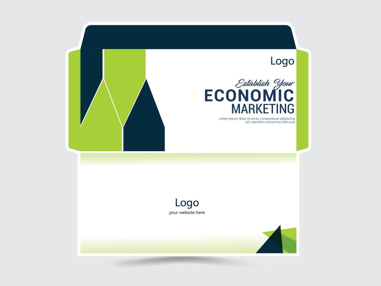 business envelope card design vector