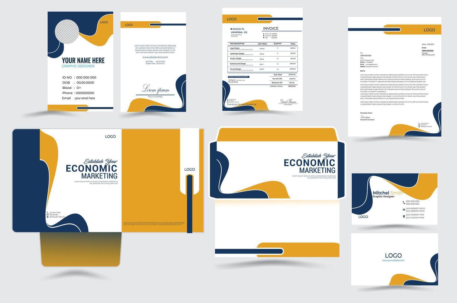 business web banner set card design vector