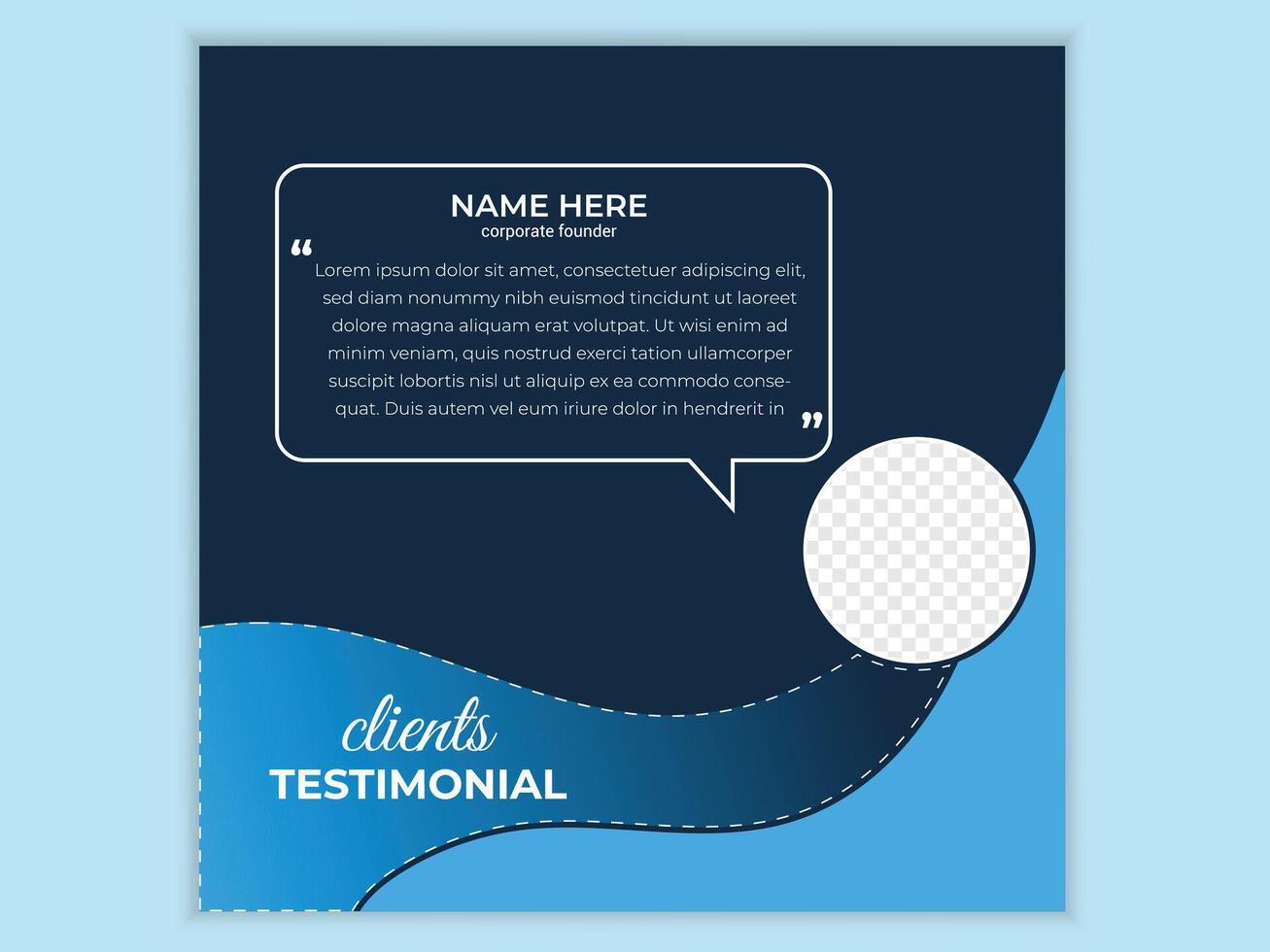 business client testimonial design vector