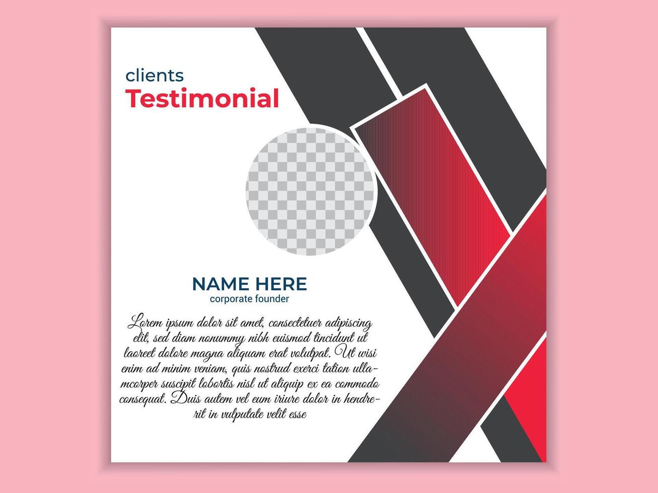 Business card client testimonial concept Modern black business card print templates White business card design, professional business simple modern luxury elegant abstract pattern background. vector