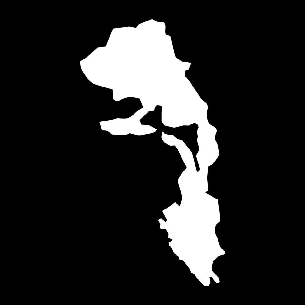 Kotor municipality map, administrative subdivision of Montenegro. illustration. vector