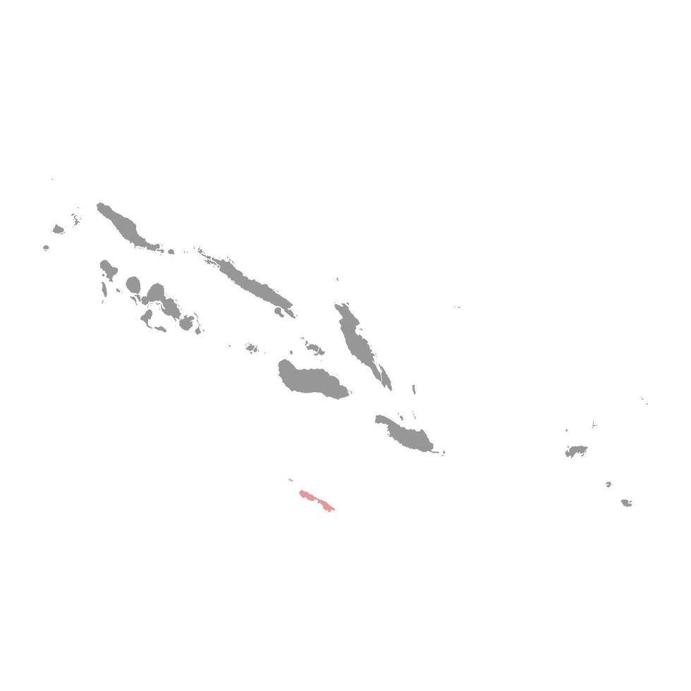 Rennell and Bellona province map, administrative division of Solomon Islands. illustration. vector
