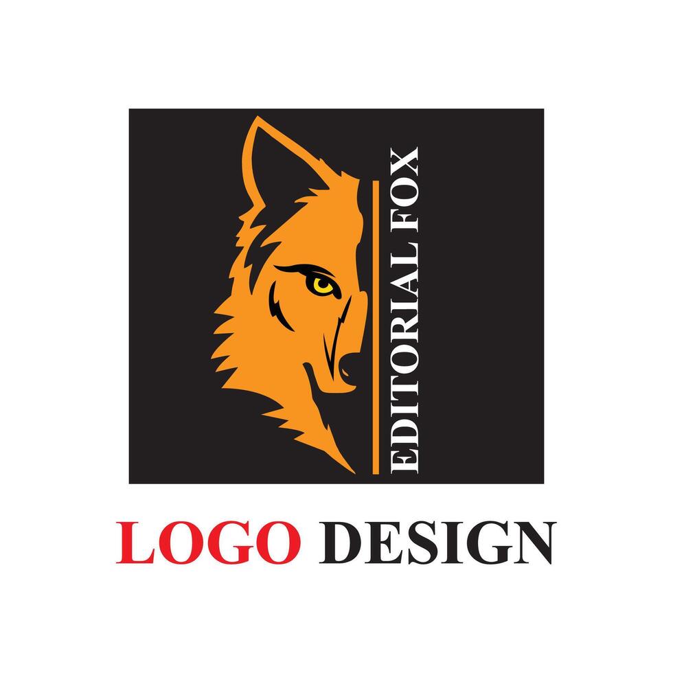 Fox logo design vector