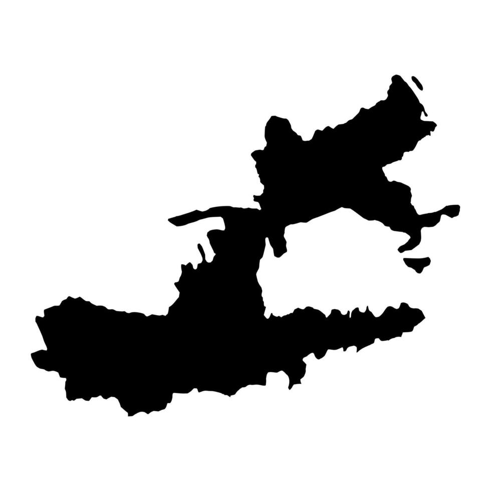 Sughd region map, administrative division of Tajikistan. illustration. vector