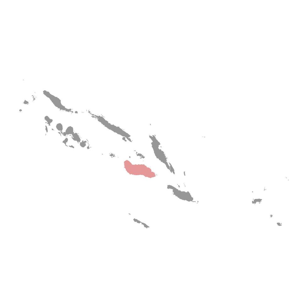 Guadalcanal province map, administrative division of Solomon Islands. illustration. vector