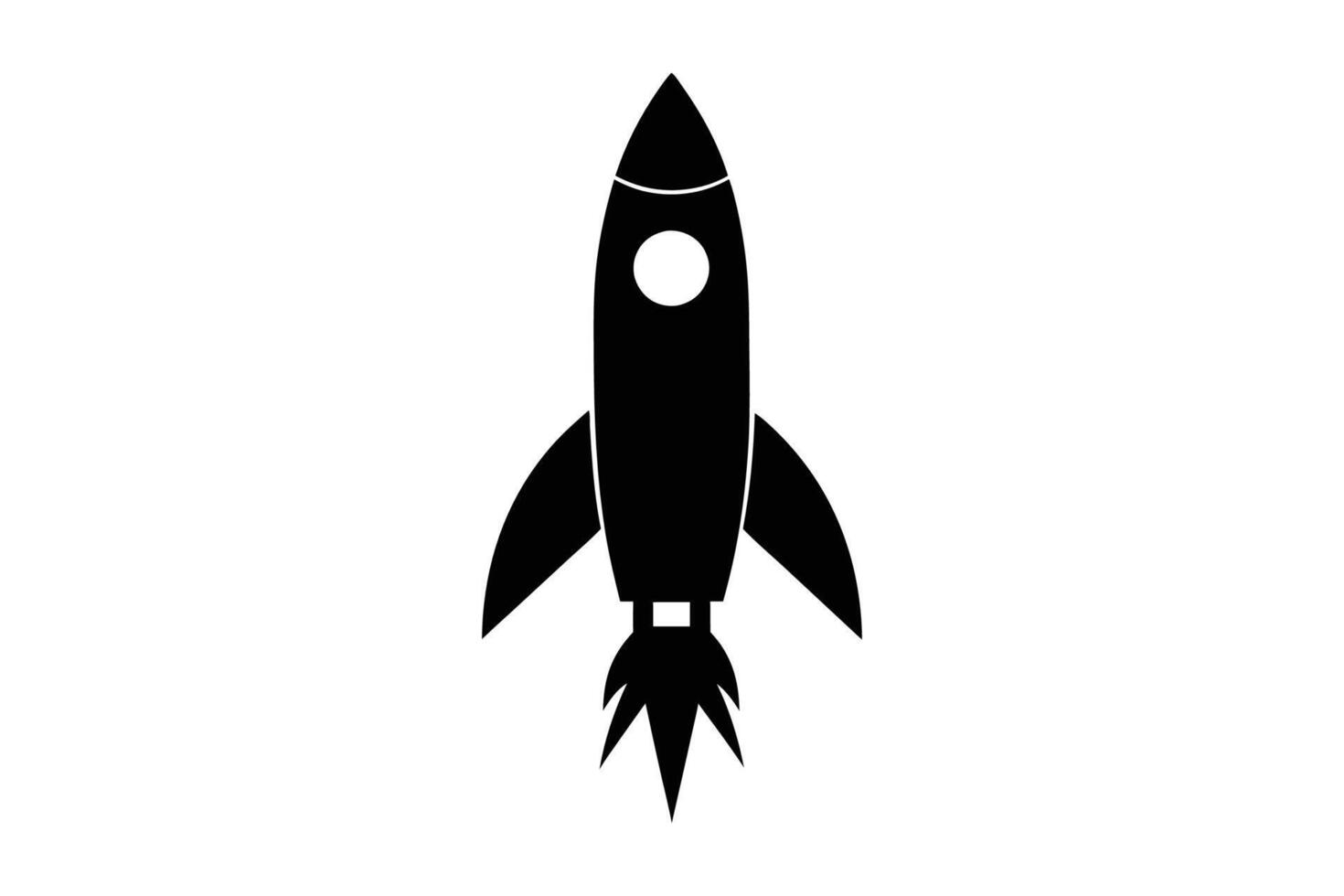 Rocket Space silhouette Illustration Background vector