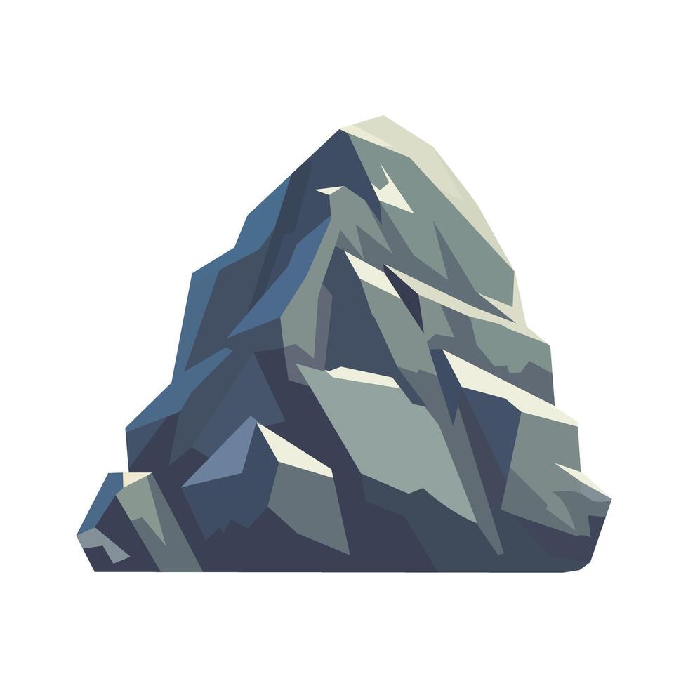 a rock is shown on a white background vector