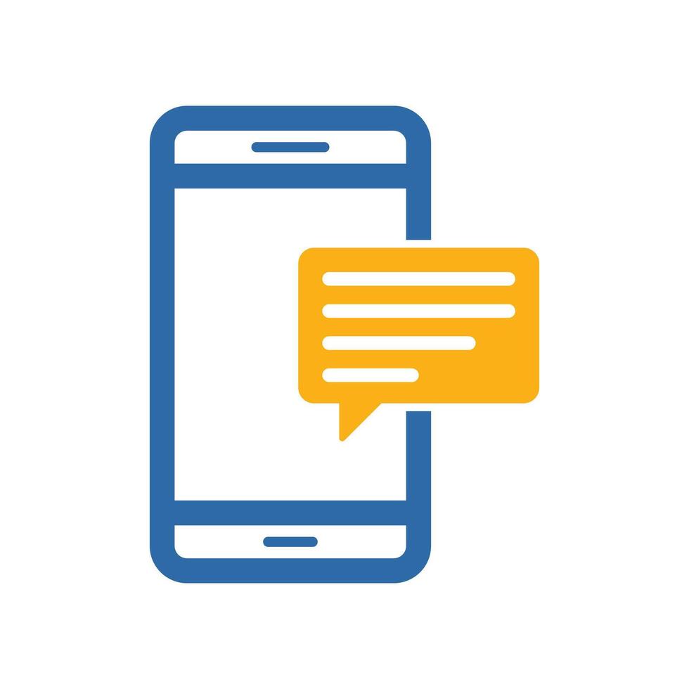 phone message icon design flat style vector
