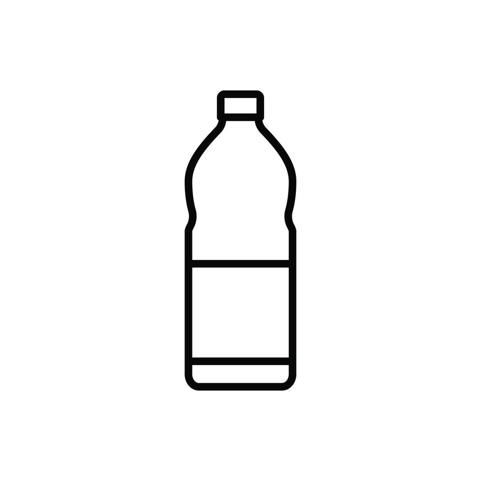 icon plastic bottle design outline style vector