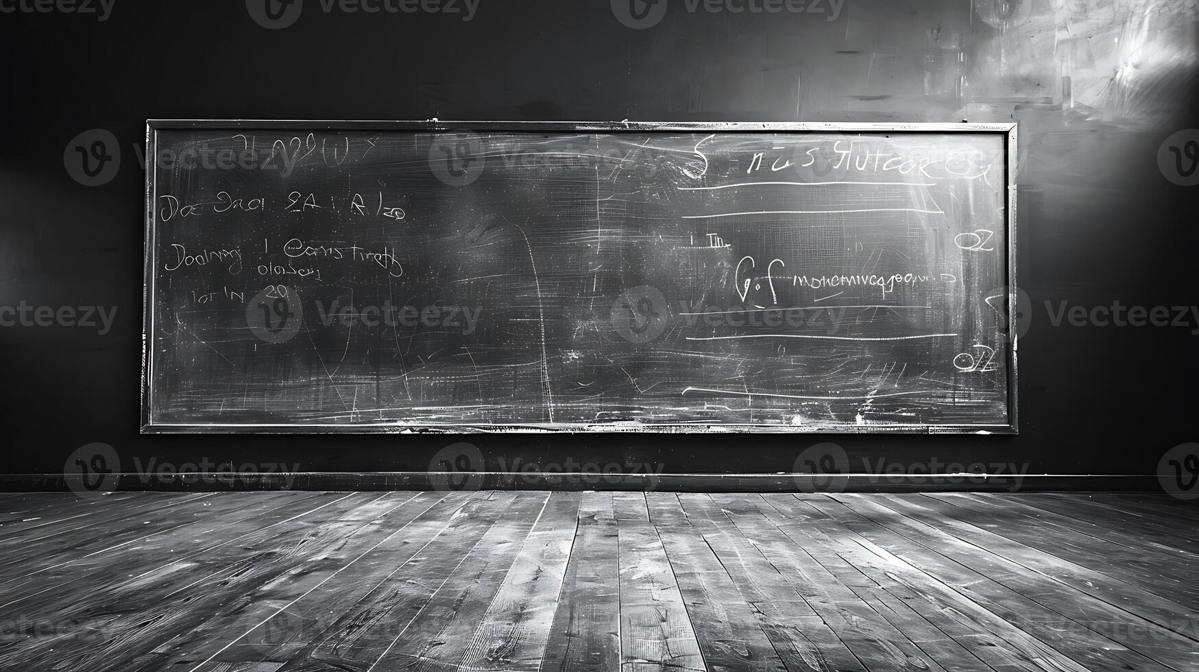 Side view of blackboard surface, soft daylight, smooth and clean, no chalk marks. photo