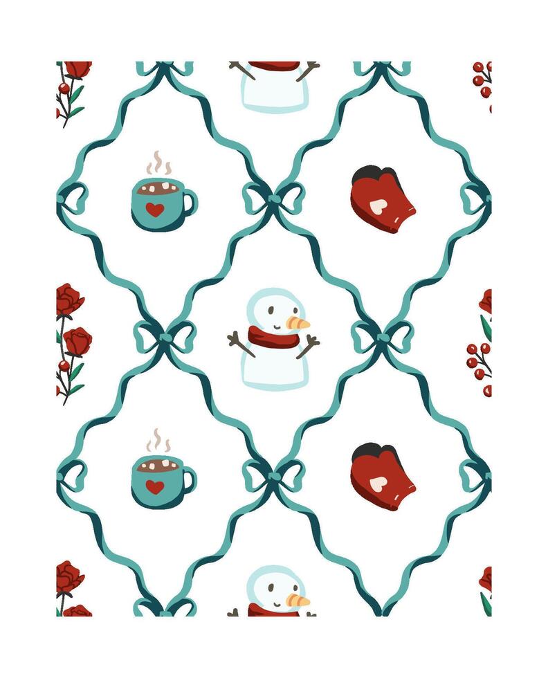 christmas seamless pattern vector