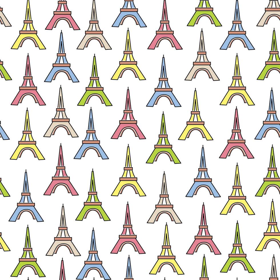 seamless pattern Eiffel tower 49050827 Vector Art at Vecteezy