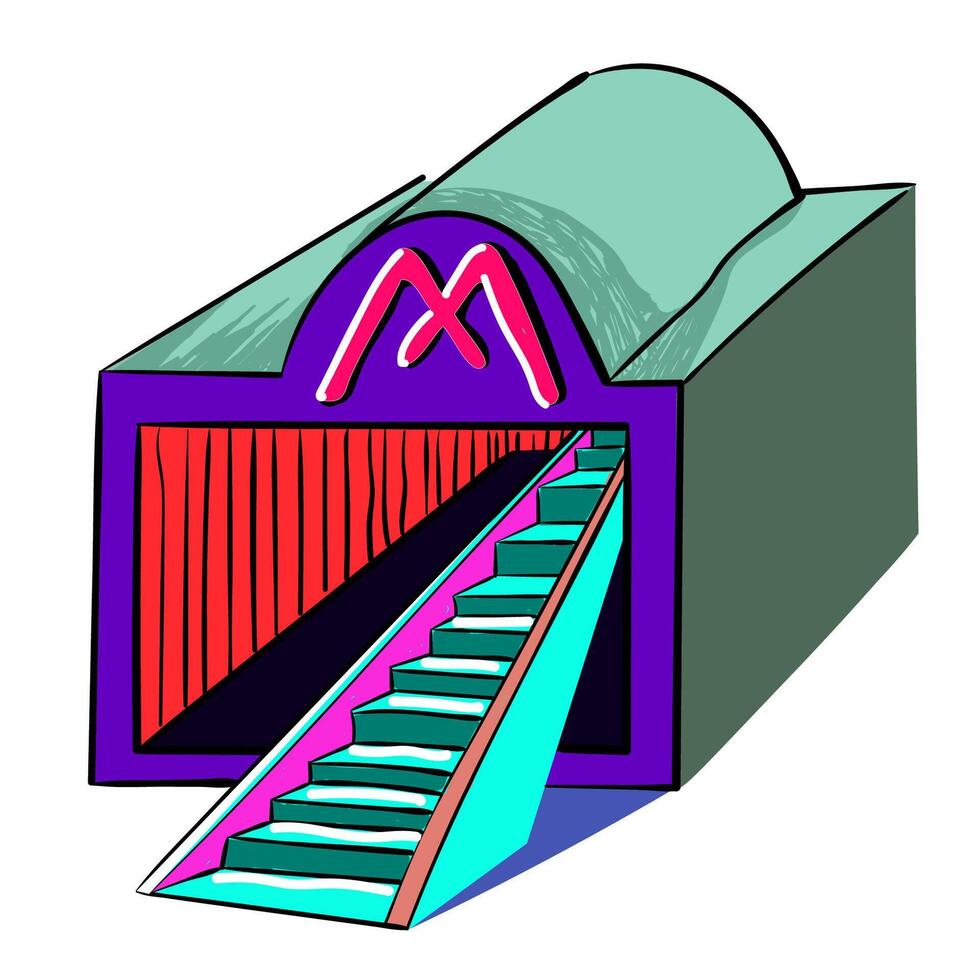 urban object in cartoon style vector