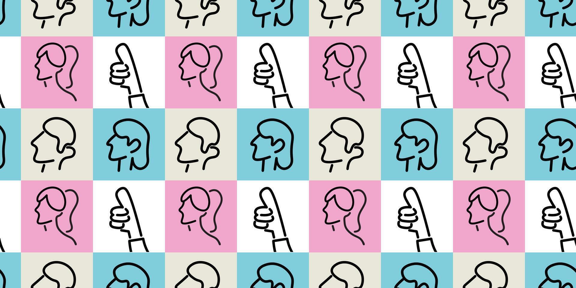 seamless pattern people vector