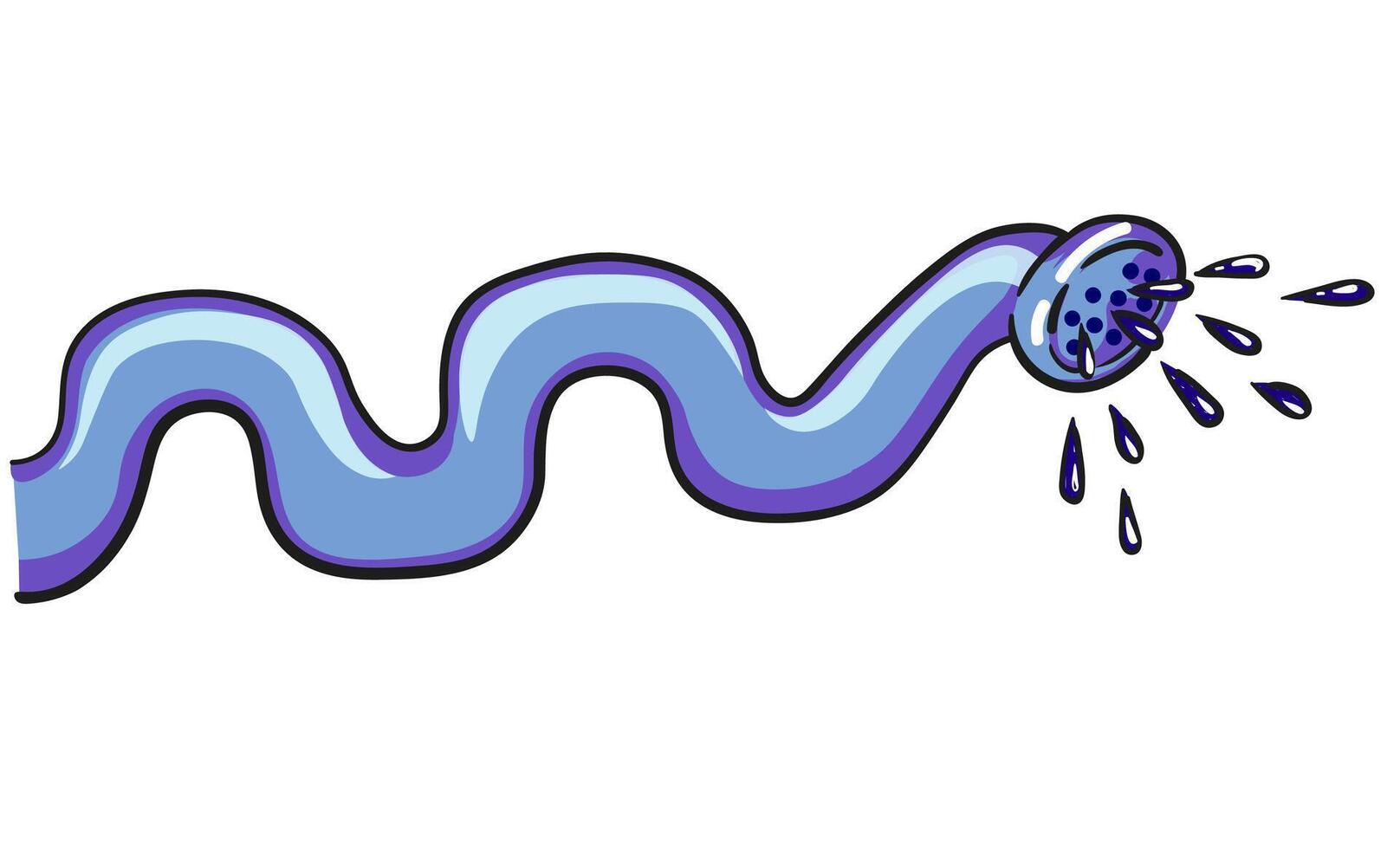 curve water pipe vector
