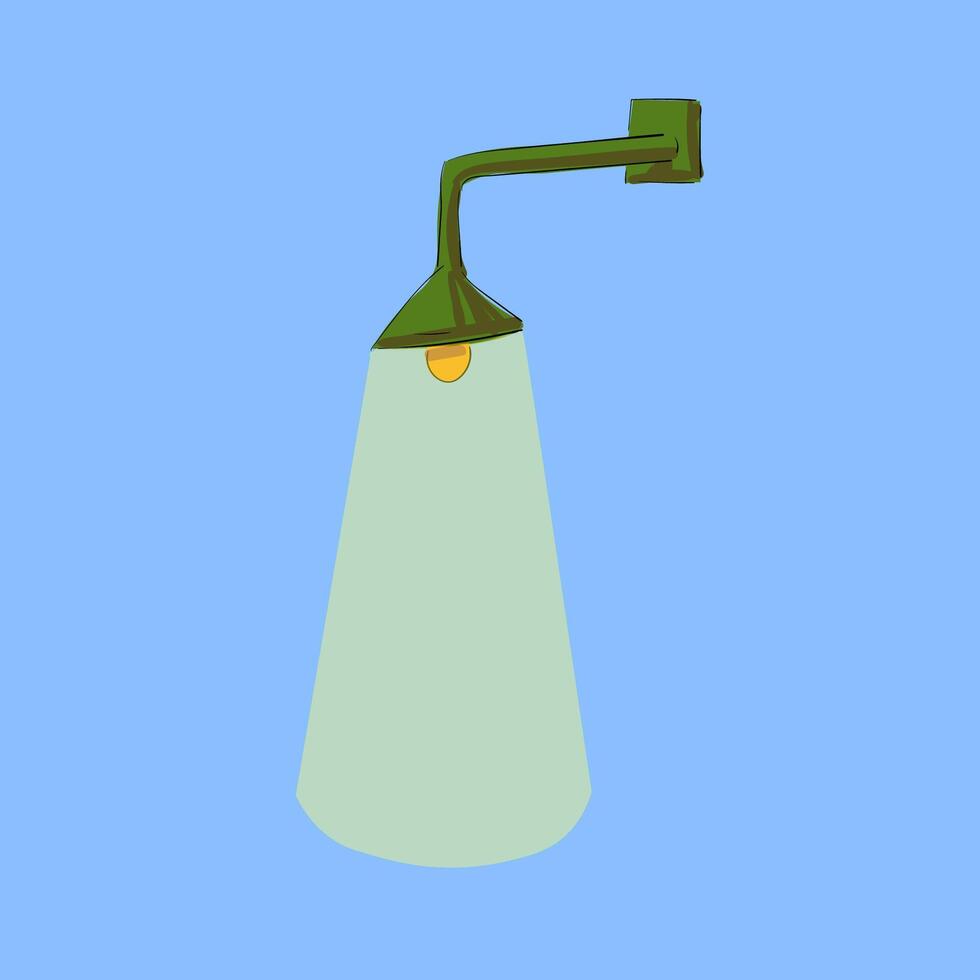 lamp hanging on the wall vector