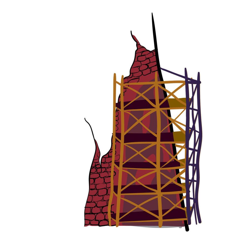 urban object in cartoon style vector