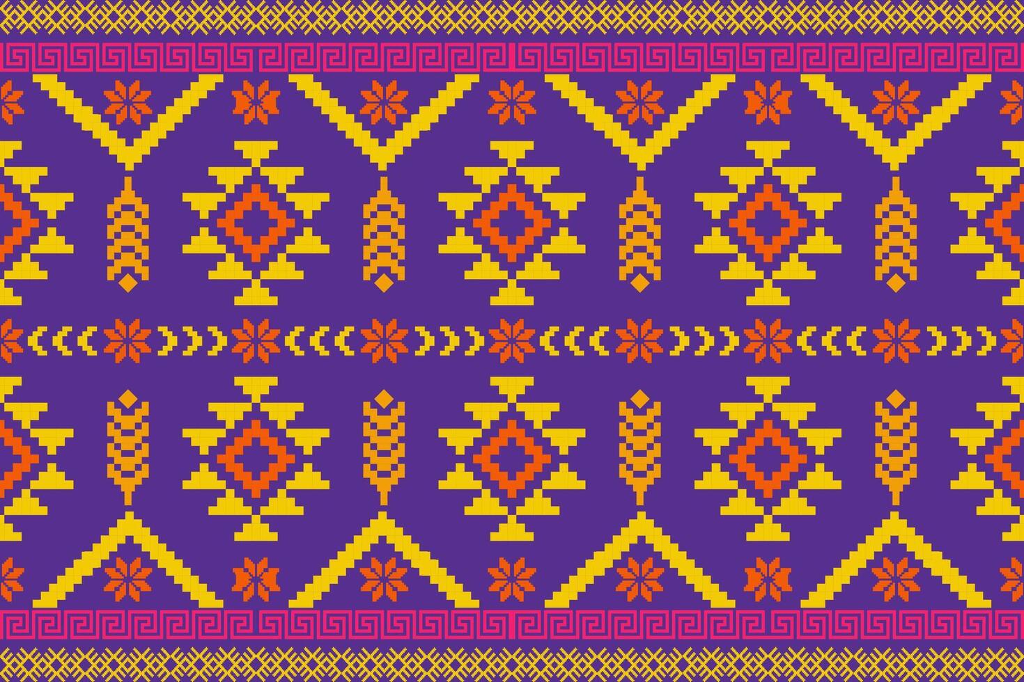 Tribal Navajo pattern and Native american tribal Southwest Aztec ornament. Work from pixels for textile. vector