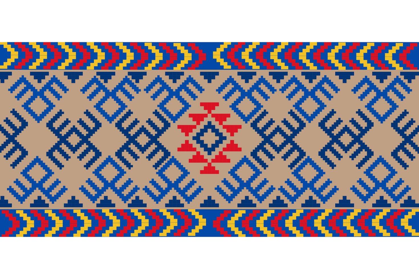 Geometry Tribal Navajo pattern and Native american tribal Southwest Aztec ornament for textile vector