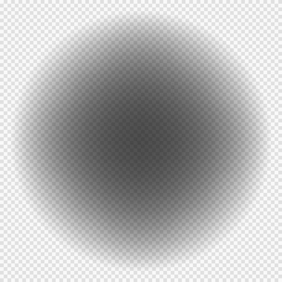 Realistic round shadow with soft edges. round shadow effect. vector