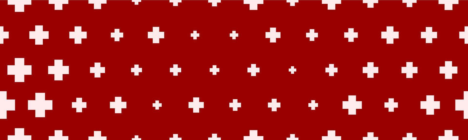 Seamless hospital background with plus symbols vector
