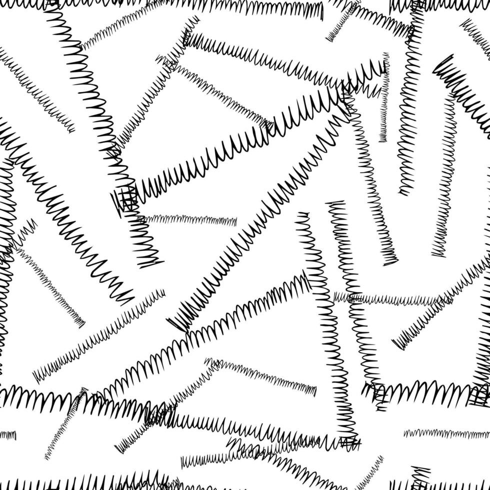 Seamless pattern with black pencil brushstrokes vector