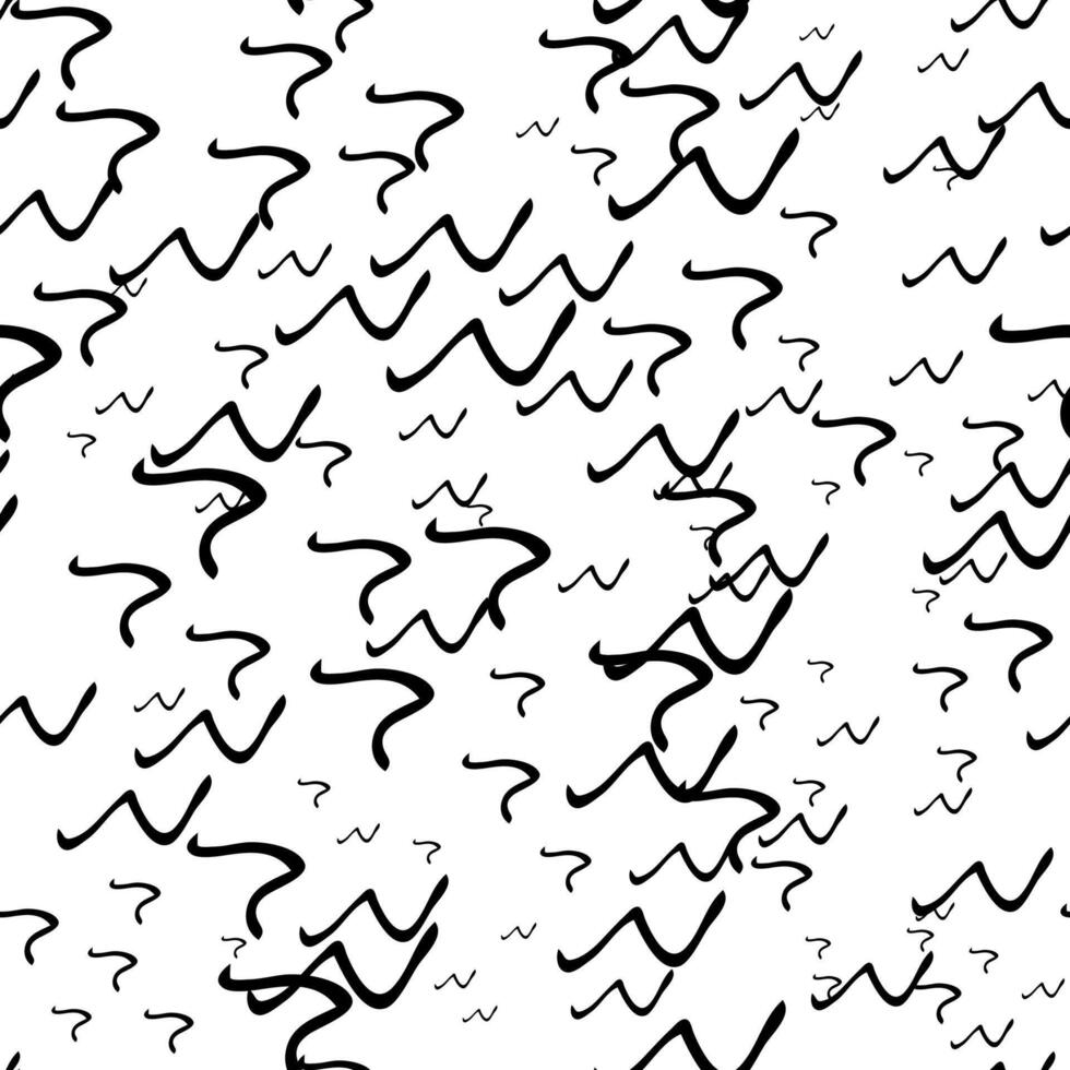 Seamless pattern with sketch squiggle vector