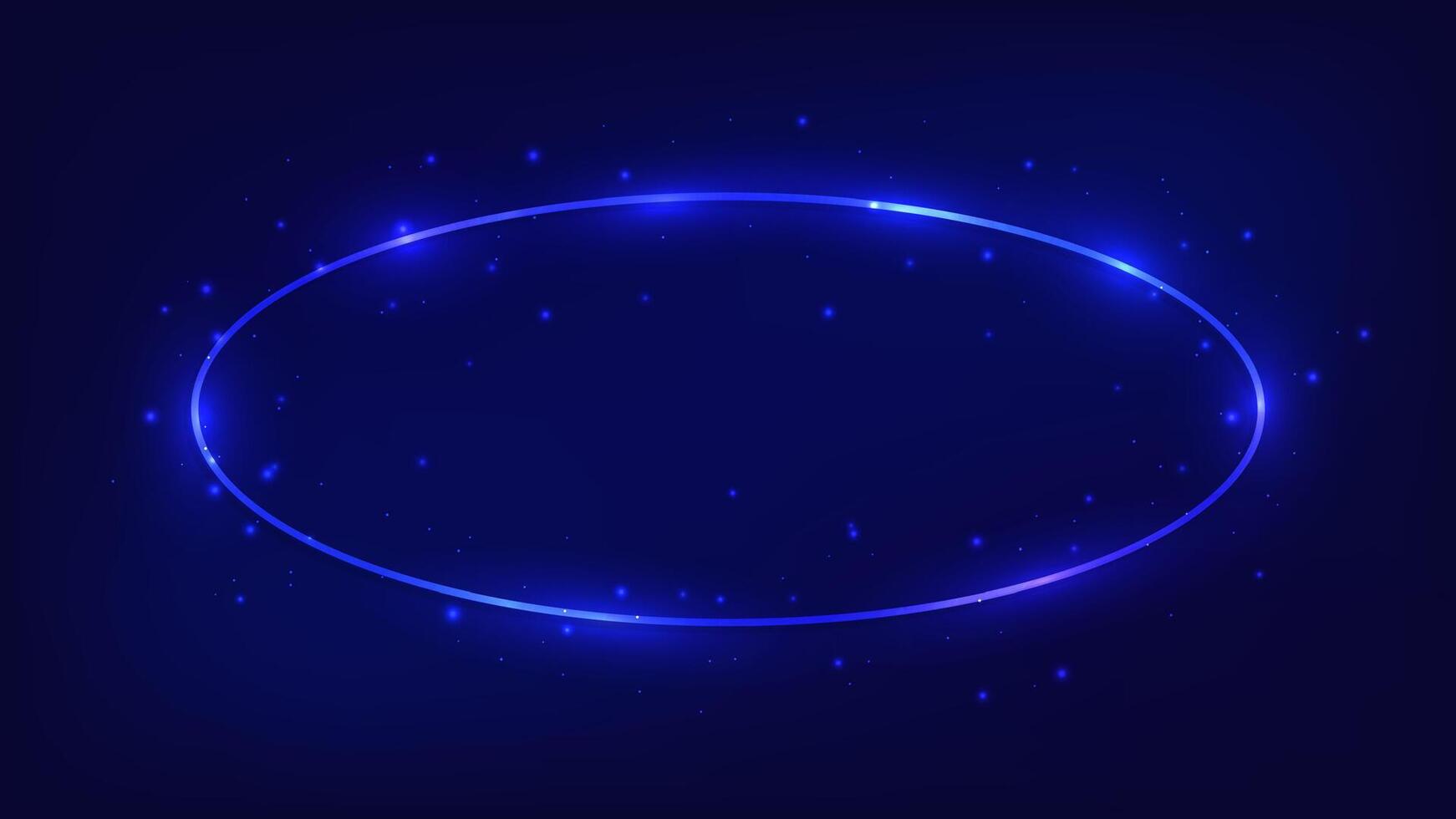 Neon frame with shining effects and sparkles vector