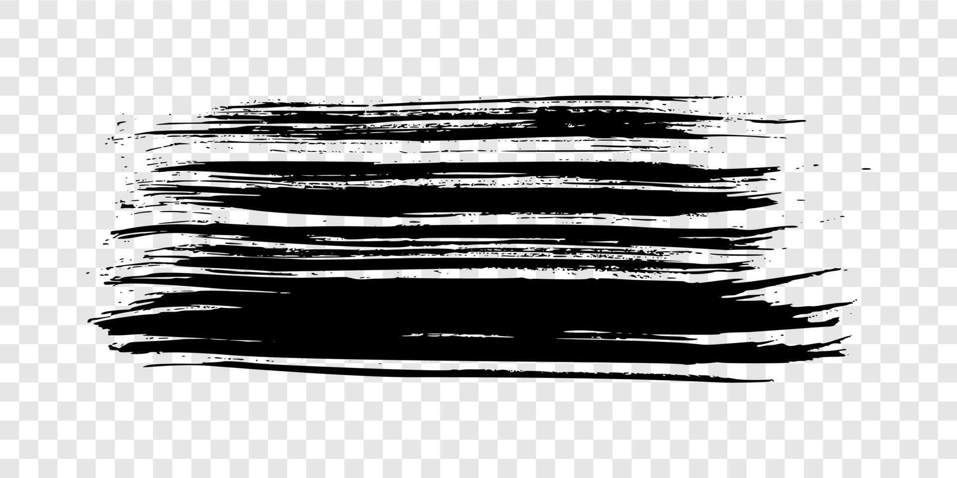 Black brush stroke. Hand drawn ink spot isolated on background. illustration vector