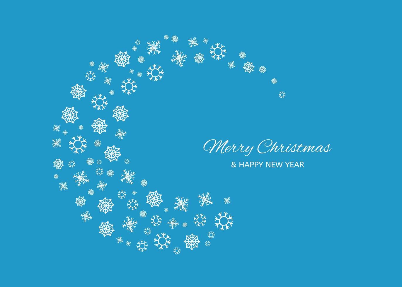 Merry Christmas background with snowflakes vector