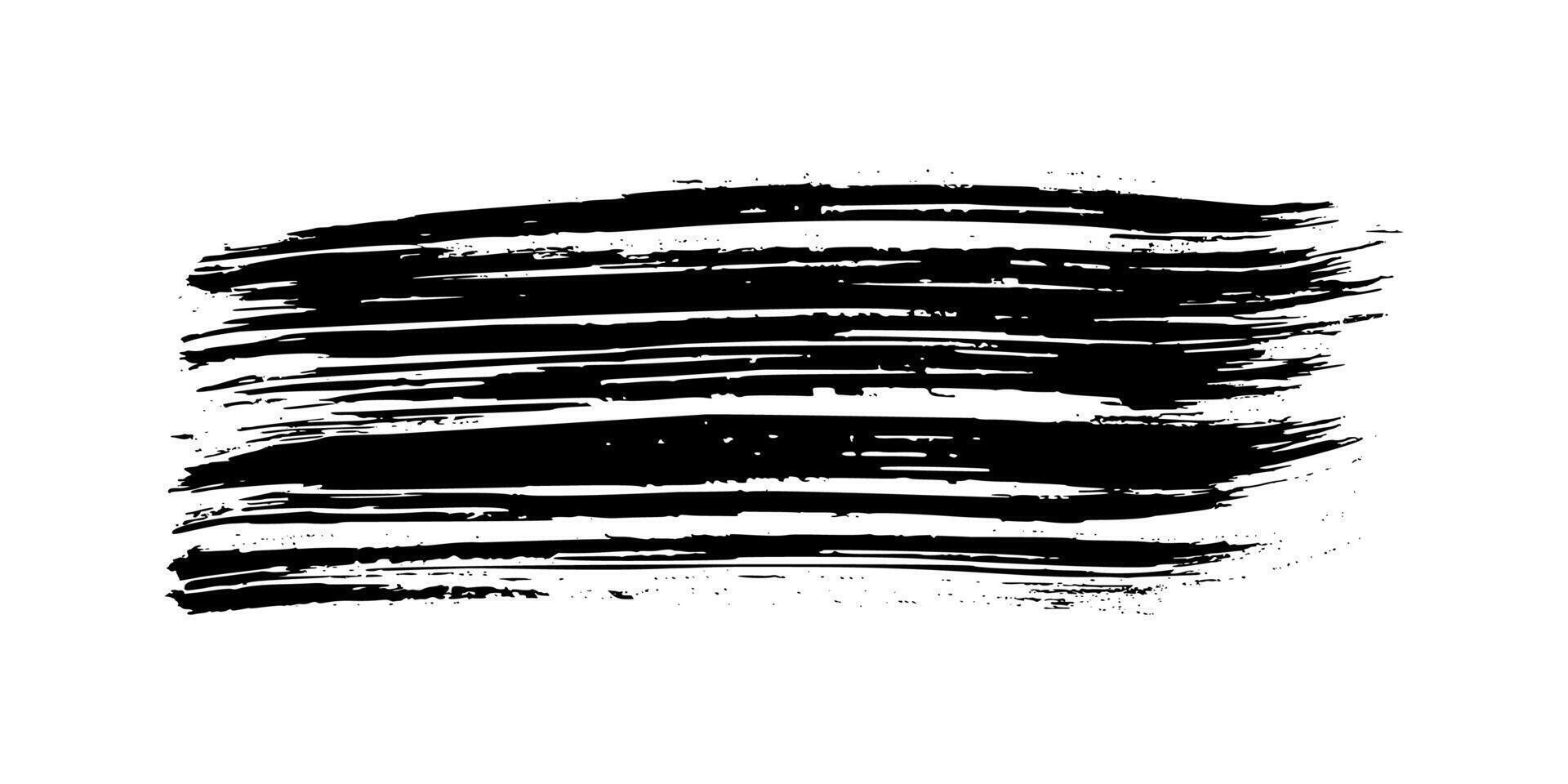 Black brush stroke on white background vector