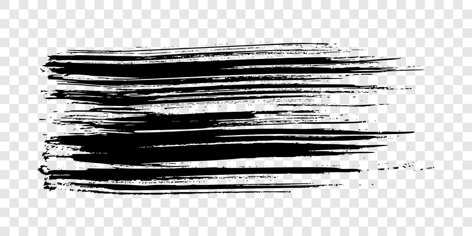 Black brush stroke. Hand drawn ink spot isolated on background. illustration vector
