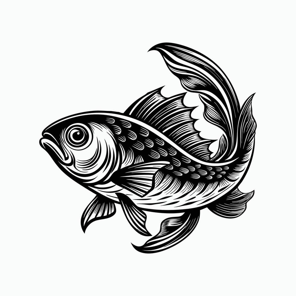 isolated flying fish vector