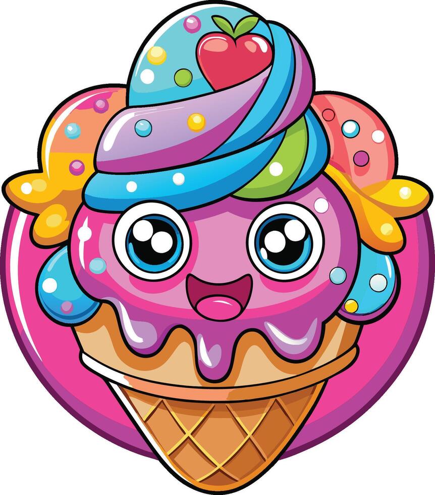 ice cream isolated on white background. vector