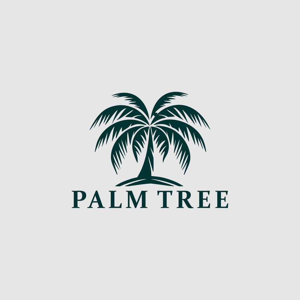 palm tree logo template vector