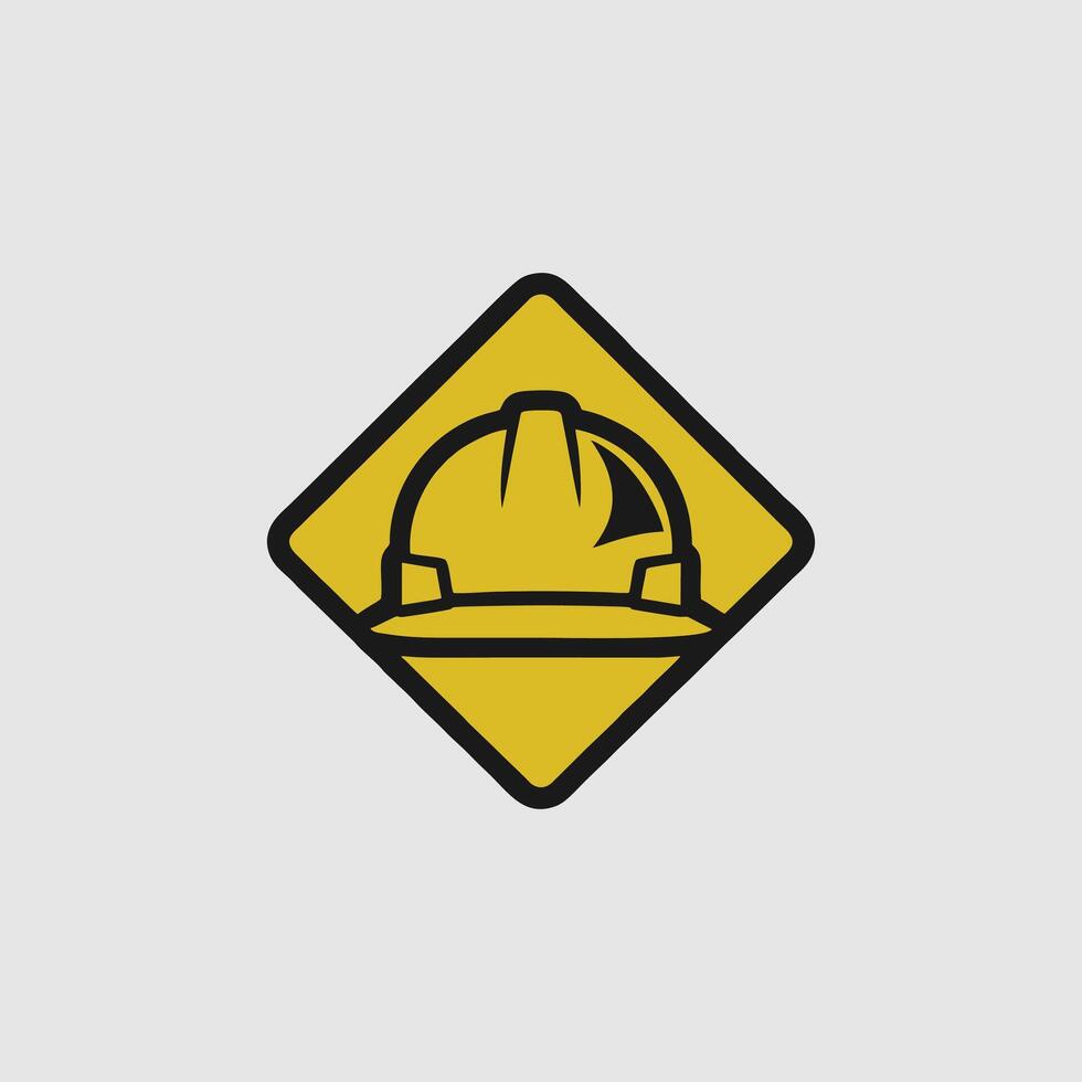 Industrial worker icon. Gray background with yellow vector