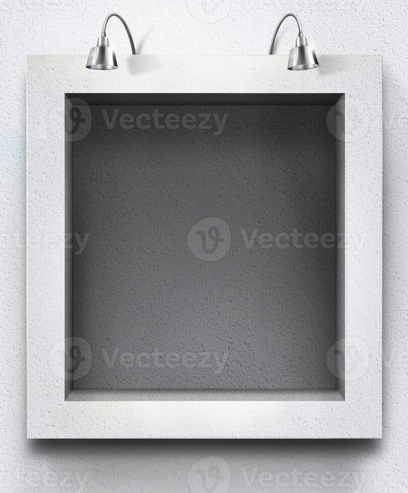 Creative frame with a picture or a text placeholder template, framing mock up illustration photo